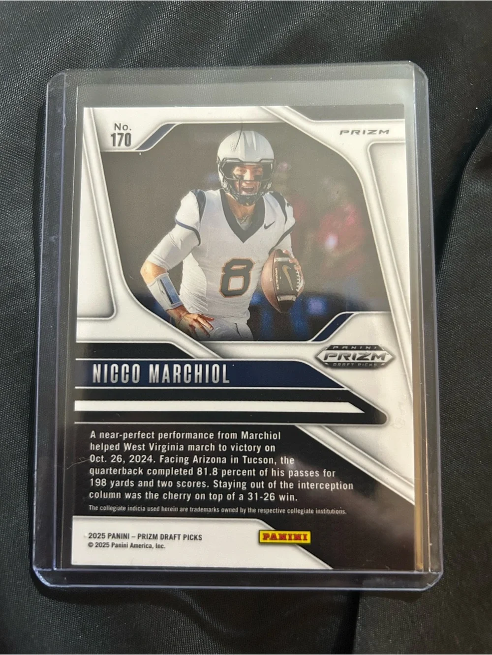 Panini Gold Holo Nicco Marchiol Football Prizm Card